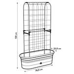 green basics jardiniere treillis 80cm living noir